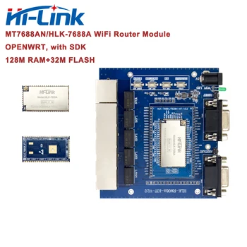 HiLink HLK-7688A MT7688AN Openwrt 150Mbps נתב אלחוטי מודול SDK לוח עם 128M RAM ו-32M פלאש