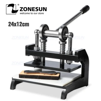 ZONESUN DM-2412N עור מתים מכונת חיתוך בעבודת יד עגיל למות חתכים הקשה מכונת ניקוב השלט למות פלדה חוק למות