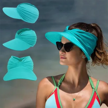 גמיש למבוגרים שמש כובעים עבור נשים קיץ אנטי-UV שוליים רחבים, מצחייה Sunhat נסיעות ספורט כובעי אופנה חוף הגנה מפני השמש כובעים