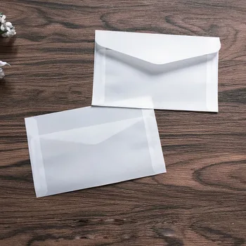 30Pcs/lot וינטג ' ריק שקוף מעטפות עבור DIY גלויה אחסון כרטיס הזמנה לחתונה מתנה אריזת מעטפה