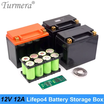 Turmera 12V סוללה תיבת אחסון 2X4 בעל ניקל עם 4S 40A 12.8 V איזון BMS על 32700 Lifepo4 חשמל רציפה אספקת להשתמש