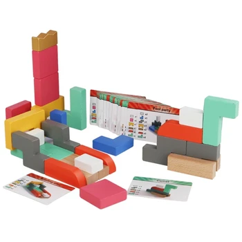 3D פאזל קשת בניין להגדיר עבור ילדים מעץ מונטסורי צורת מיון רוחני טיזר ילדי גן צעצוע