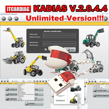2023 KADIAS V. 2.0.4.4 לשדרג 5 רמה ללא הגבלה עבור קרמר וואקר Neuson Weidemann תומך CANFox EC2112 IFM USB/יכול-RS232 כלי