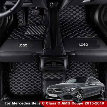מנהג המכונית מחצלות עבור מרצדס C Class C AMG קופה 2 דלתות 2015 2016 2017 2018 2019 עמיד למים השטיח המכונית מחצלות