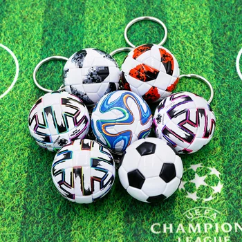 כדורגל מפתח טבעת תליון מזכרת אוהדים קטן בשקית מתנה כדורית תלוי מחזיק מפתחות, קישוט בית הספר פעילות המתנה