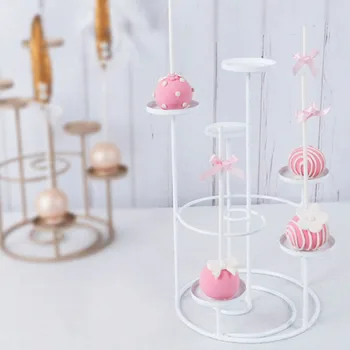 מתכת Lollipop קינוח לעמוד מתלה סולם Macaron עוגה לעמוד מסיבת יום הולדת שולחן הקינוחים חתונה קישוט חלון הראווה אביזרים