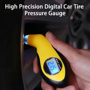 לחץ צמיגים מטר שימושי קל לקרוא את כפתור בקרת כיבוי אוטומטי דיגיטלי לרכב צמיגים מד לחץ אביזרי רכב