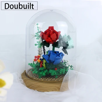 Doubuilt יצירתי בניין פרח 3D אלמוות ורדים סיגליות סאקורה MOC בלוק דגם בנות מתנות חג קישוט הבית