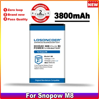 LOSONCOER 3800mAh סוללה עבור Snopow M8 MTK6589 סוללה