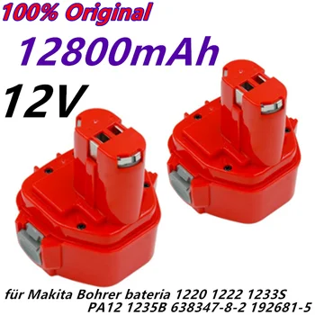 כלי חשמל Akku 12V 12800mAh Ni-CD für מקיטה Bohrer bateria 1220 1222 1233S PA12 1235B 638347-8-2 192681-5