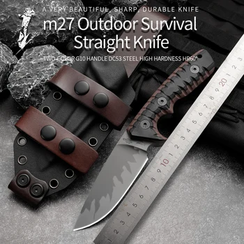M27 קבועה כבדה להב במדבר בואי סכינים סכין ציד טיולים חיצוני קמפינג ההגנה להציל את הסכין חיצוני סכין