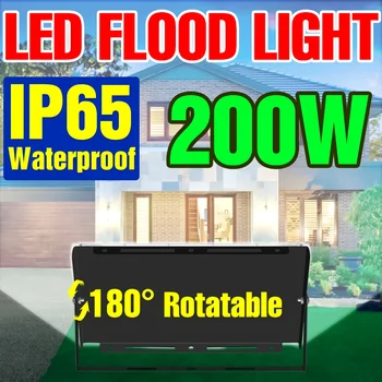 200W זרקור LED חיצוני אורות גן IP65 עמיד למים תאורת LED רפלקטור פנס הרחוב החיצוני תאורה מנורת קיר