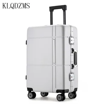 KLQDZMS בכיר חדש נסיעות עסקים המזוודות יוניסקס אילם גלגלים אופנה תיק עגלה רב-צבע אחסון טובים המזוודה
