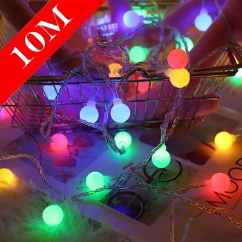 6/10M LED פיות מחרוזת דובדבן כדור אורות סוללה USB 220V פעלו מסיבת חתונה חג המולד זר הביתה קישוט החדר