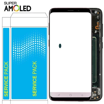 Super Amoled S8 בנוסף LCD עבור סמסונג גלקסי S8 LCD עם מסגרת 2960*1440 SM-G950F G955F G955FD תצוגת LCD מסך מגע במקום