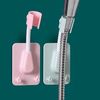 1PC ראש מקלחת בעל סיליקון כוס יניקה מקלחת תושבת נשלף הניתן לשימוש חוזר מקלחת לעמוד תומך אביזרי אמבטיה
