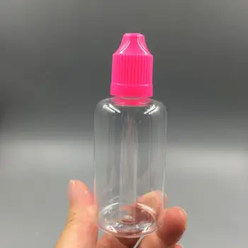 סיטונאי PET פלסטיק e נוזלי הבקבוק עם חסין בפני ילדים, 50ml e נוזלי בקבוק טפי 2500pcs