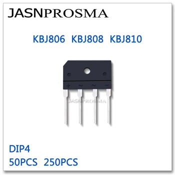 JASNPROSMA 50PCS 250PCS DIP4 KBJ806 KBJ808 KBJ810 KBJ806G KBJ808G KBJ810G הסחורה החדשה גשר המתקן