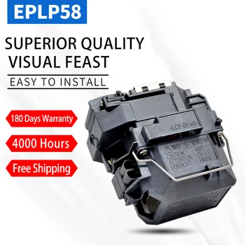מנורת מקרן ELPLP58/V13H010L58 החלפת הנורה Epson EX31 EX51 EX71 EX3200 EX5200 עם דיור