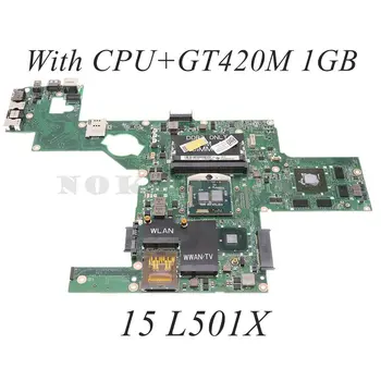 עבור Dell XPS 15 L501X מחשב נייד לוח אם DAGM6BMB8F0 CN-0C9RHD 0C9RHD לוח ראשי HM57 DDR3 GT420M עם מעבד 1GB