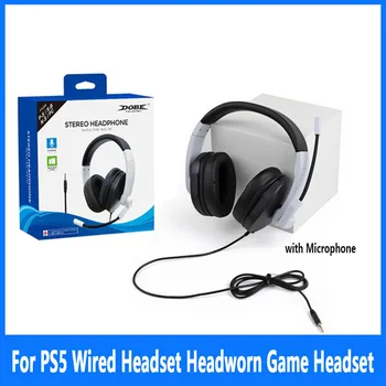 על PS5 לדיבורית Headworn המשחק אוזניות עם מיקרופון עבור PS4/מתג/אחד/360/מחשב אוניברסלי המשחק מכונת אביזרים