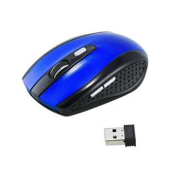 2.4 עכבר אלחוטי G המחשב עובד המשחקים האלחוטי מופעל באמצעות סוללה 1600DPI פלסטיק עכבר אופטי, כחול