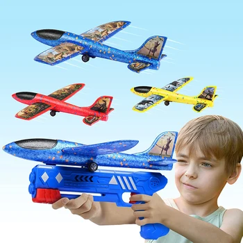 קצף המטוס הגלשן מעוט המטוס המשגר צעצועים חיצונית טסים זורק את המשחק עבור משפחות אינטראקטיבי לילדים יום הולדת צעצוע