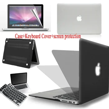עבור Apple Macbook Air 13/11 במקרה המחשב הנייד עבור ה-MacBook Pro 13/16/15/14 קשה מעטפת מגן במקרים+מקלדת כיסוי+מגן מסך