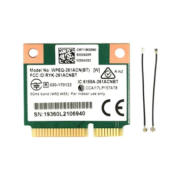 QCA6174 WPEQ-261ACN(BT) WIFI כרטיס+IPEX4 כדי IPEX1 כבל 802.11 AC 867M QCA6174 Bluetooth 4.2 WIFI 5 Mini PCIe כרטיס