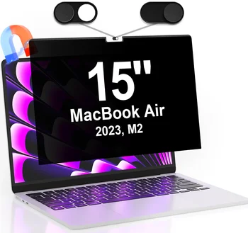 הפרטיות מסך ה-MacBook Air 15 אינץ '2023 (M2 צ' יפ, A2941), מגנטי נשלף נגד בוהק אור כחול מסנן המגן