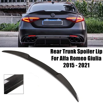 האחורי ספוילר השפה עבור אלפא רומיאו ג ' וליה 2015-2021 שחור מבריק אחורי כנף המטען ליפ ספוילר אחורי אתחול המטען ספוילר אביזרי רכב