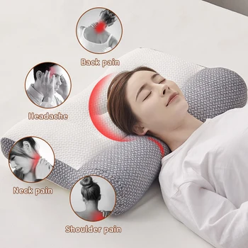 ארגונומי כרית 3D ספא עיסוי צוואר כתף כרית מחיצה להגן על הצוואר על כל עמדות מגורים לעזור לישון כריות מצעים