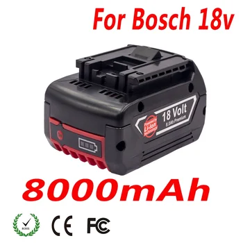 18V כלי חשמלי סוללה 8Ah תואם עם BAT609 610 618619 מתאים מקוריים Bosch מתקדם קיבולת סוללה וחיים ארוכים