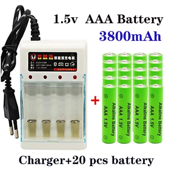 מקורי 100% Batterie alcaline נטענות AAA 1.5 V 3800 mAh, יוצקים télécommande, jouet, alarme דה fumée avec chargeur,