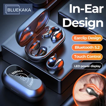 HIFI אוזן קליפ עצם הולכה אוזניות ביטול רעשים אוזניות אלחוטיות 5.2 Bluetooth אוזניות ספורט מגע אוזניות Xiaomi