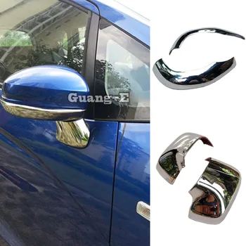 המכונית ABS Chrome קישוט מקל אחורית האחורית בצד במראה זכוכית לכסות לקצץ מסגרת הגבה עבור התאמה הונדה ג ' אז 2014 2015 2016
