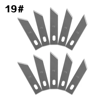 10 יח ' אחת הרבה 19# להב סכין החלפת סכין חיתוך להבים עבור Multi-פונקצית עיצוב אלבומים אמנות גילוף סכין כלים