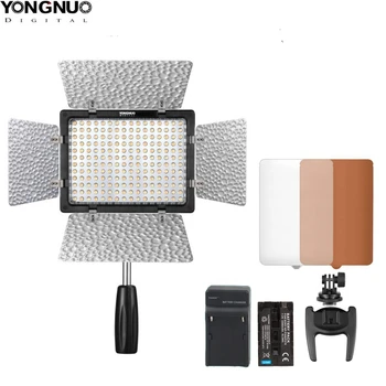 YONGNUO YN160III YN-160III Pro אור LED וידאו מתכווננת Tem AC ערכת סוללה לצילום וידאו באור המצלמה DV Canon Nikon