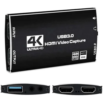 Ultra HD 1080P 60FPS 30FPS USB 3.0 HDMI 4K וידאו, אודיו, כרטיס לכידת התקן עבור המשחק הקלטה של הזרמת שידור
