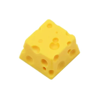 גבינה Keycap חמוד ESC אישיות שרף מכני מקלדת מפתח כובע Chesse עיצוב עוגת צהוב