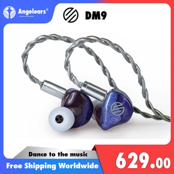 BGVP DM9 4EST + 1DD + 4BA הדגל החדש באוזן Wired אוזניות HIFI מוניטור אוזניות עם MMCX כבל גילוף בעץ IEMs אוזניות