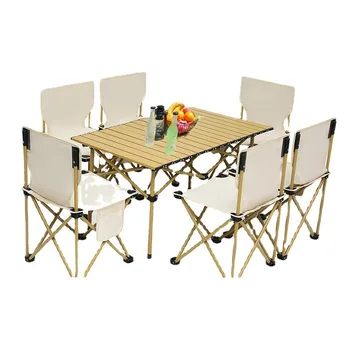 קמפינג תחת כיפת השמיים סגסוגת אלומיניום שולחן מתקפל רב תכליתי נייד ברביקיו שולחן פיקניק לעכב שולחן הסיטוניים