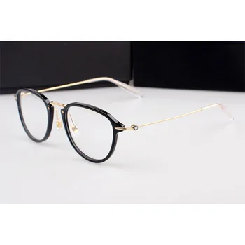 איכות גבוהה משקפי רטרו עגולות, מסגרת מסגרת משקפיים לגברים נשים אופטי מרשם משקפיים Frams לנקות את העדשה MB0155O