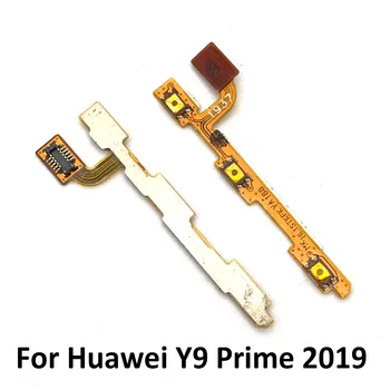 10Pcs/Lot, כוח על עוצמת הקול בצד כפתור המפתח להגמיש כבלים עבור Huawei Y9 ראש 2019 חלקי חילוף