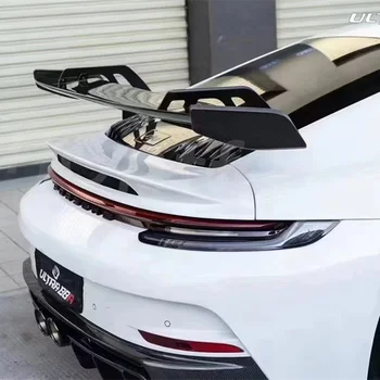 עבור פורשה 992 911 קאררה GT-3 סגנון 2019-2023 המכונית ערכת גוף סיבי פחמן האחוריים תא המטען גבוה הזנב האחורי ספוילר GT אגף FRP