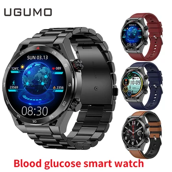 UGUMO 1.39 אינץ גברים Bluetooth שיחה Smartwatch נשים מדחום הגלוקוז בדם, קצב הלב, בריאות צג עמיד למים שעון חכם