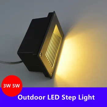 חיצונית 3W 5W Led מדרגות שלב אור עמיד למים שקוע קיר פינת אור LED Footlight על נוף שביל מדרגות 85-265V