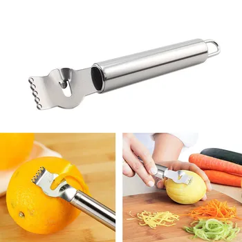 1pcs נירוסטה לימון מקלף תפוזים פרי הדר Zester מקלף מטבח בר מלאכה סכין פלדת אל-חלד פילינג כלים
