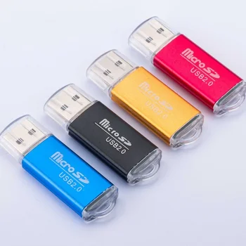 5PCS Mini USB 2.0 קורא כרטיסי זיכרון במהירות גבוהה מיקרו SD TF מתאם התקע ותקע צבעוני לבחור מחשב נייד לוח