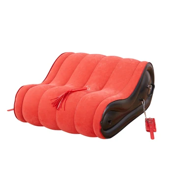 Smal גודל אדום מתנפח מיטת ספה זוגות משחקים צעצועים הכיסא קיבולת עומס PVC רהיטים כרית אוויר בעל ואישה השאר השינה